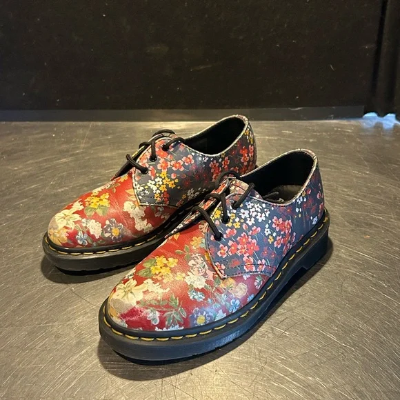 Doc Martens Floral Shoes Size 5 Women - Picture 1 of 12